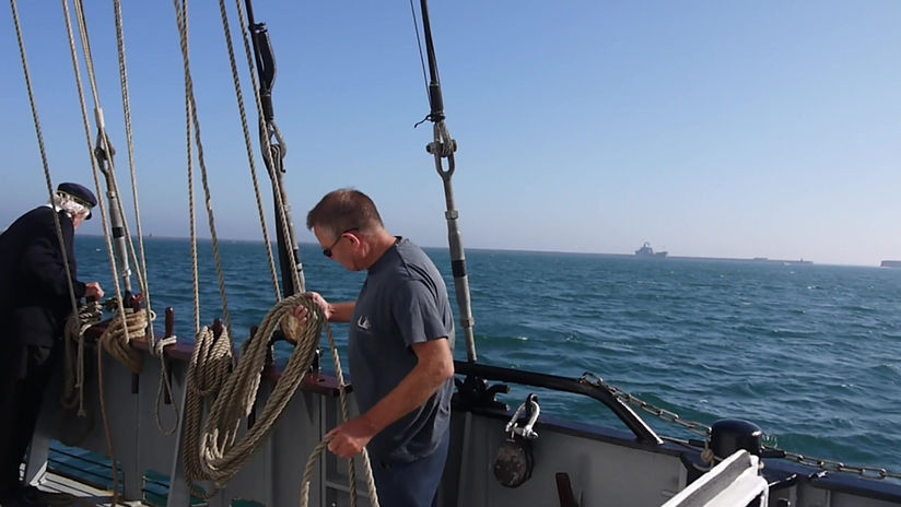 Moonfleet Sailing with Dolphins!